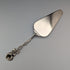 Antique 800 Silver Pastry Server with Rose Sculpture
